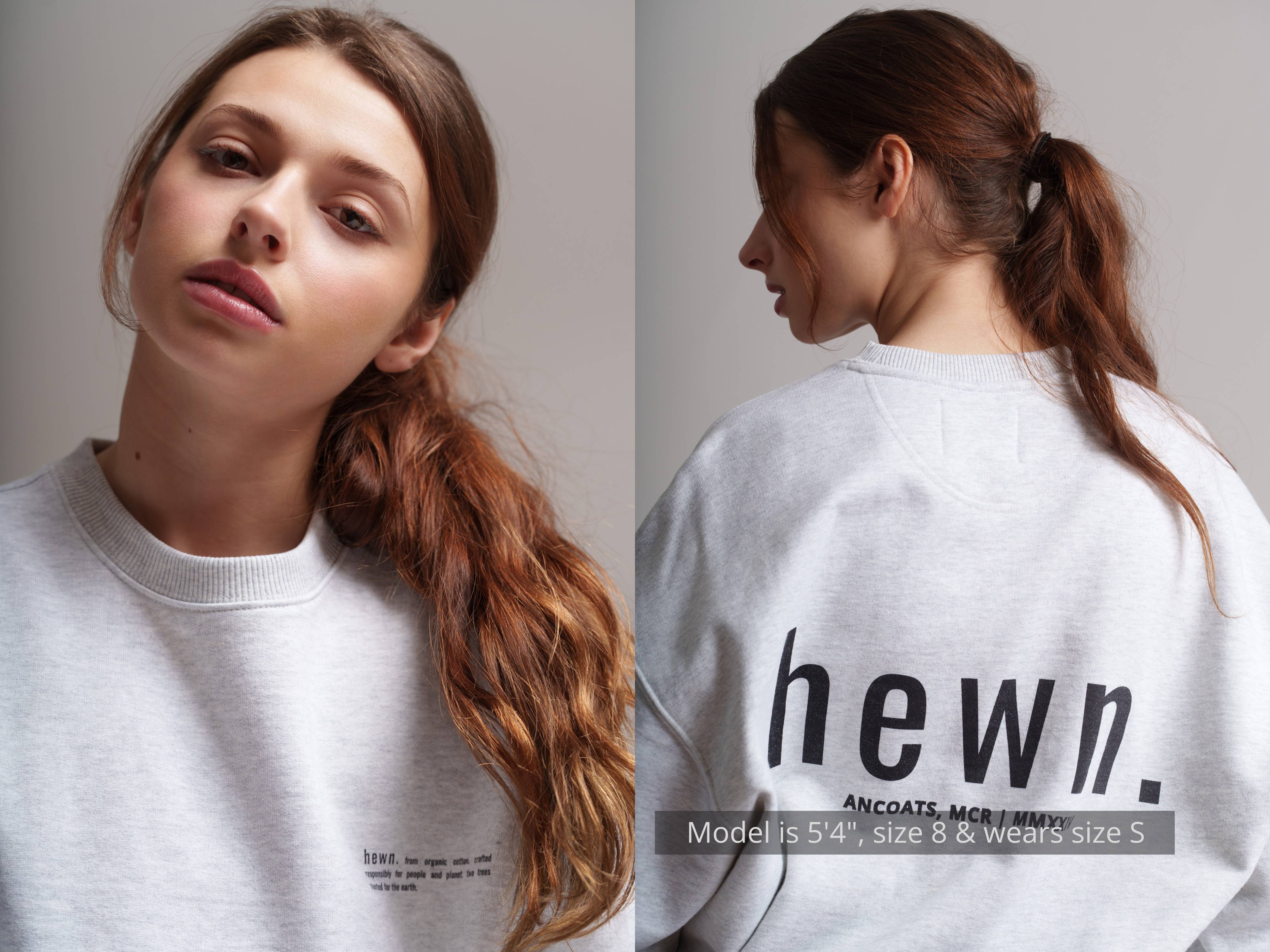 Womens Oversized Signature Sweatshirts in Organic Cotton
