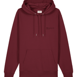 Womens Organic Cotton Relaxed-fit Hoodie in Berry Red