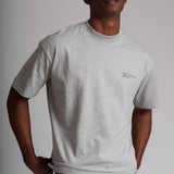 Mens Organic Cotton Signature Oversized T-shirt in Rock Grey Marl