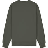 Mens Organic Cotton Relaxed-fit Sweatshirt in Pine Green Khaki