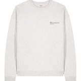 Mens Organic Cotton Signature Oversized Sweatshirt in Cloud Grey Marl