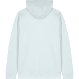 Mens Organic Cotton Relaxed-fit Hoodie in Blue Ice