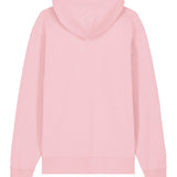 Mens Organic Cotton Relaxed-fit Hoodie in Cherry Blossom Pink