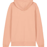 Mens Organic Cotton Relaxed-fit Hoodie in Peach Orange