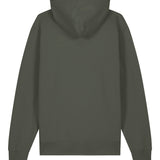 Mens Organic Cotton Relaxed-fit Hoodie in Pine Green Khaki