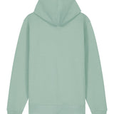 Womens Organic Cotton Relaxed-fit Zip Hoodie in Aloe Green