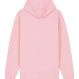 Womens Organic Cotton Relaxed-fit Zip Hoodie in Cherry Blossom Pink
