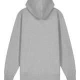 Mens Organic Cotton Relaxed-fit Zip Hoodie in Rock Grey Marl