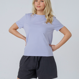 Womens Classic-fit Organic Cotton T-shirt in Blue Ice