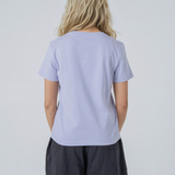 Womens Classic-fit White T-shirt with Gran Canaria Back-Print