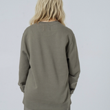 Womens Organic Cotton Midweight Sweatshirt in Cloud Grey Marl