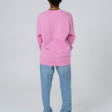 Womens Organic Cotton Midweight Sweatshirt in Cherry Blossom Pink