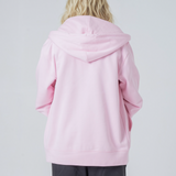 Womens Organic Cotton Relaxed-fit Zip Hoodie in Snow White