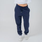 Womens Organic Cotton Midweight Joggers in Midnight Navy