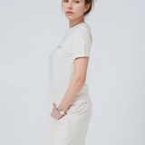 Womens Organic Cotton Fitted T-shirt in Natural Cotton