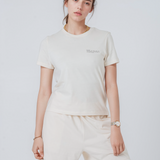 Womens Organic Cotton Fitted T-shirt in Natural Cotton