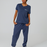 Womens Classic-fit Organic Cotton T-shirt in Midnight Navy