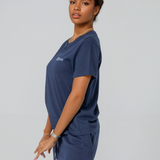 Womens Classic-fit Organic Cotton T-shirt in Midnight Navy