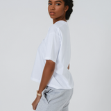 Womens Organic Cotton Boxy T-shirt in Natural Cotton