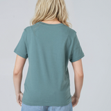 Womens Classic-fit Organic Cotton T-shirt in Eucalyptus Green