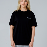 Womens Organic Cotton Relaxed-Fit T-shirt in Jet Black