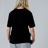 Womens Organic Cotton Relaxed-Fit T-shirt in Jet Black