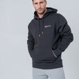 Mens Organic Cotton Relaxed-fit Hoodie in Jet Black