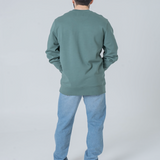 Mens Organic Cotton Midweight Sweatshirt in Blue Ice