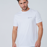 Mens Classic-fit White T-shirt with Bristol Back-Print