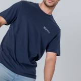 Mens Organic Cotton Relaxed-Fit T-shirt in Midnight Navy Blue