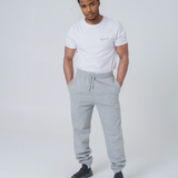 Mens Organic Cotton Relaxed-fit Joggers in Rock Grey Marl