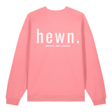 Womens Organic Cotton Signature Oversized Sweatshirt in Flamingo Pink