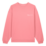 Womens Organic Cotton Signature Oversized Sweatshirt in Flamingo Pink