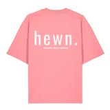 Womens Organic Cotton Signature Oversized T-shirt in Flamingo Pink