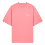 Mens Organic Cotton Signature Oversized T-shirt in Flamingo Pink