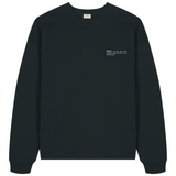 Womens Organic Cotton Signature Oversized Sweatshirt in Jet Black