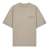 Mens Organic Cotton Signature Oversized T-shirt in Limestone Grey