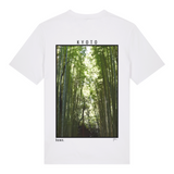 Mens Classic-fit White T-shirt with Kyoto Back-Print