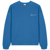 Mens Organic Cotton Signature Oversized Sweatshirt in Morpho Blue