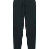 Womens Organic Cotton Relaxed-fit Joggers in Jet Black