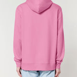 Mens Organic Cotton Relaxed-fit Hoodie in Azalea Pink