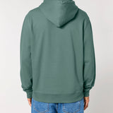 Mens Organic Cotton Relaxed-fit Hoodie in Eucalyptus Green
