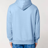 Mens Organic Cotton Relaxed-fit Hoodie in Sky Blue