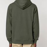Mens Organic Cotton Relaxed-fit Hoodie in Pine Green Khaki