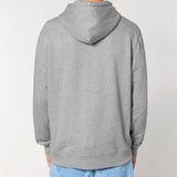 Mens Organic Cotton Relaxed-fit Hoodie in Rock Grey Marl