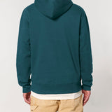 Mens Organic Cotton Relaxed-fit Hoodie in Ocean Blue