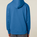 Mens Organic Cotton Relaxed-fit Hoodie in Morpho Blue