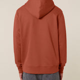 Mens Organic Cotton Relaxed-fit Hoodie in Clay Brown