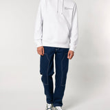 Mens Organic Cotton Relaxed-fit Hoodie in Snow White