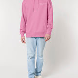 Mens Organic Cotton Relaxed-fit Hoodie in Azalea Pink